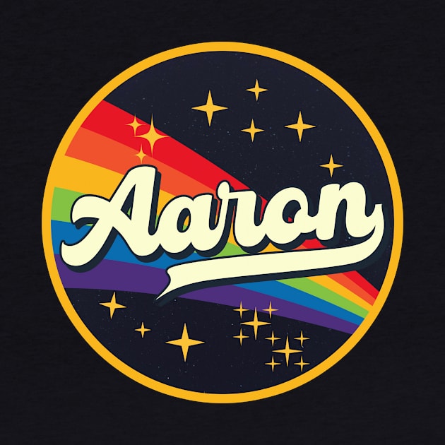 Aaron // Rainbow In Space Vintage Style by LMW Art